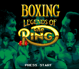 Boxing Legends of the Ring Title Screen